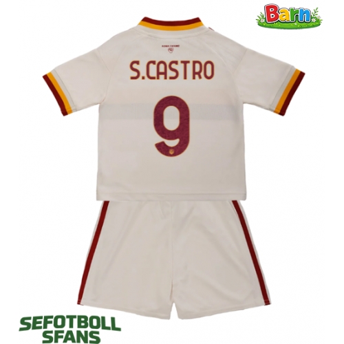 AS Roma Santiago Castro #9 Bortaställ Barn 2026-27 Kortärmad (+ Korta byxor)